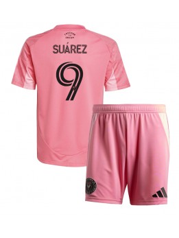 Inter Miami Luis Suarez #9 Heimtrikotsatz für Kinder 2025-26 Kurzarm (+ Kurze Hosen)